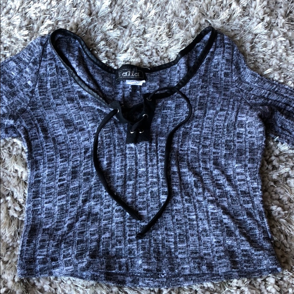 Grey Crop Top
